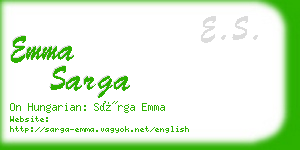 emma sarga business card